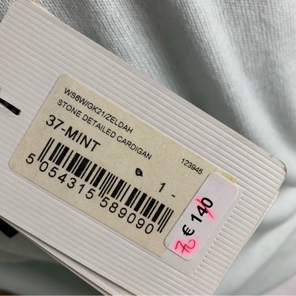 NEW TED BAKER Zeldah Stone Detail cardigan in Mint - Picture 8 of 10